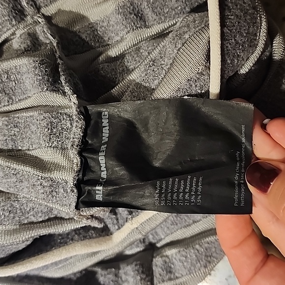 Alexander Wang Bodycon Skirt Engineered Stripe Grey XS - Picture 5 of 9